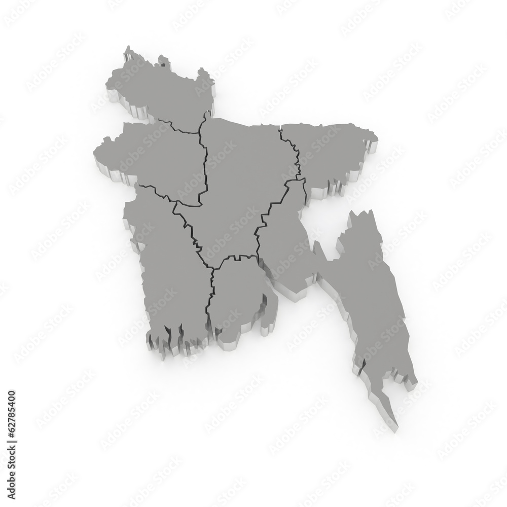 Fototapeta premium Map of Bangladesh