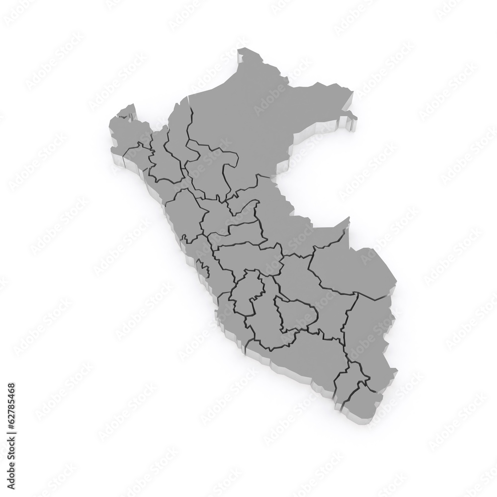 Fototapeta Map of Peru.