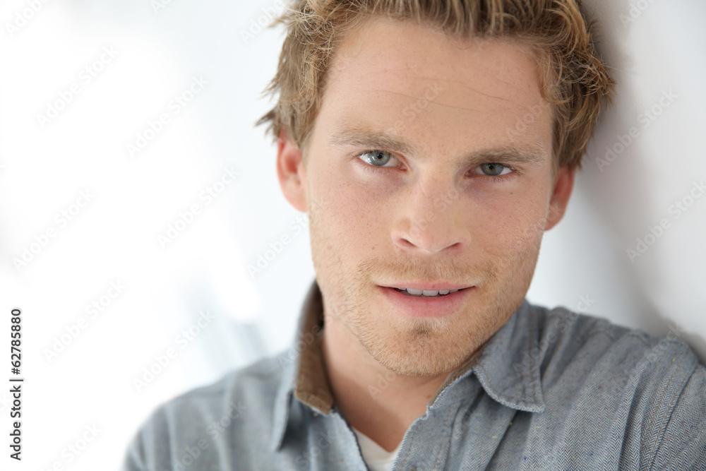 Portrait of trendy handsome guy Portrait of trendy handsome guy