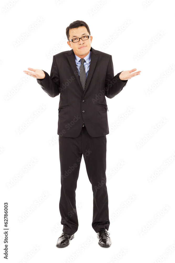 proud businessman make a disinterest gesture proud businessman make a disinterest gesture