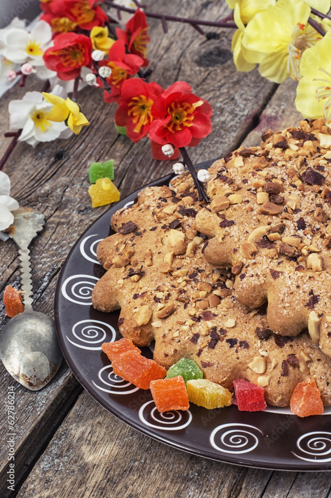 cookies with nuts and candied fruits