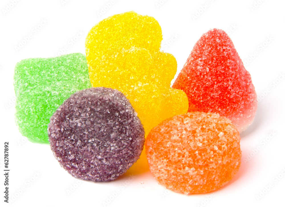 candy fruit on a white background candy fruit on a white background