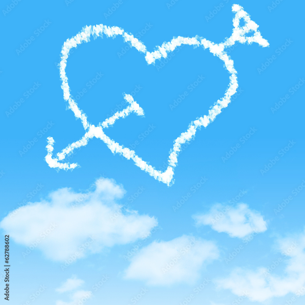 cloud icon with design on blue sky background
