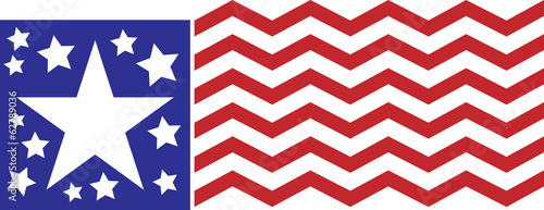 Chevron American Abstract Flag