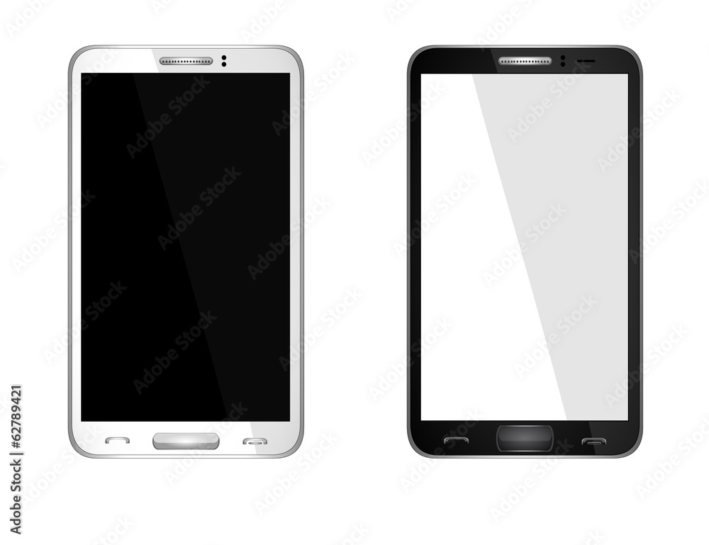 Realistic mobile phone with blank screen Realistic mobile phone with blank screen