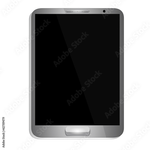 shiny screen isolated on white background.