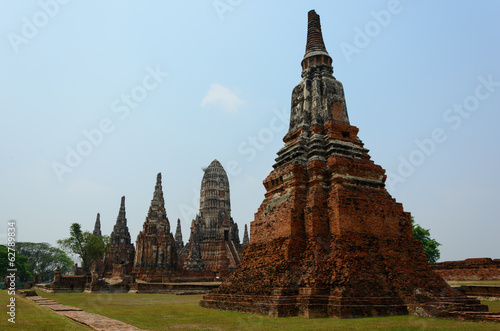 Temple wat Chaiwatthanaram of Ayuthaya Province Thailand