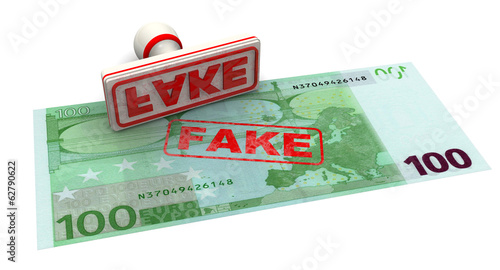 Counterfeit banknotes. 100 Euro