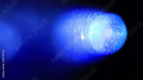 light film projector with smoke