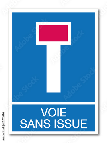 Panneau voie sans issue.