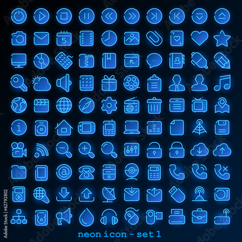 Neon line icon - set 1
