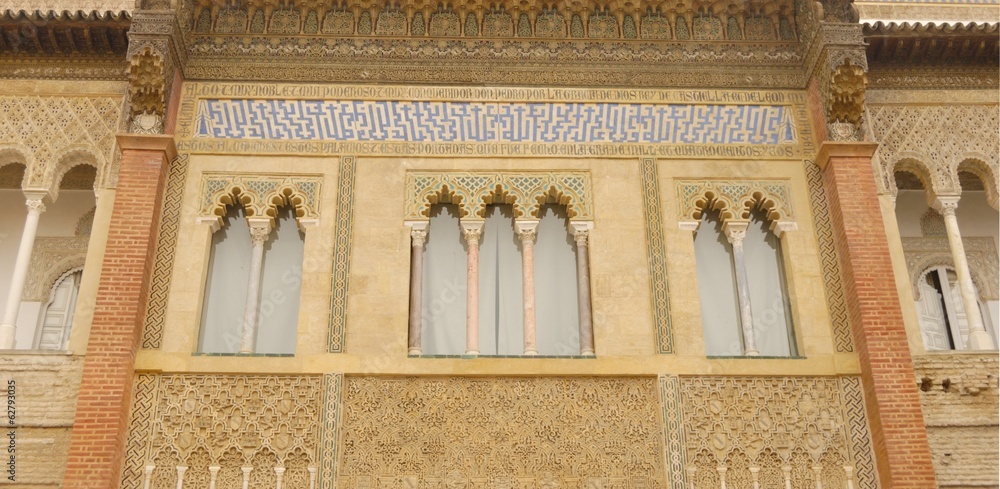 Detail of Alcazar in Seville, Spain