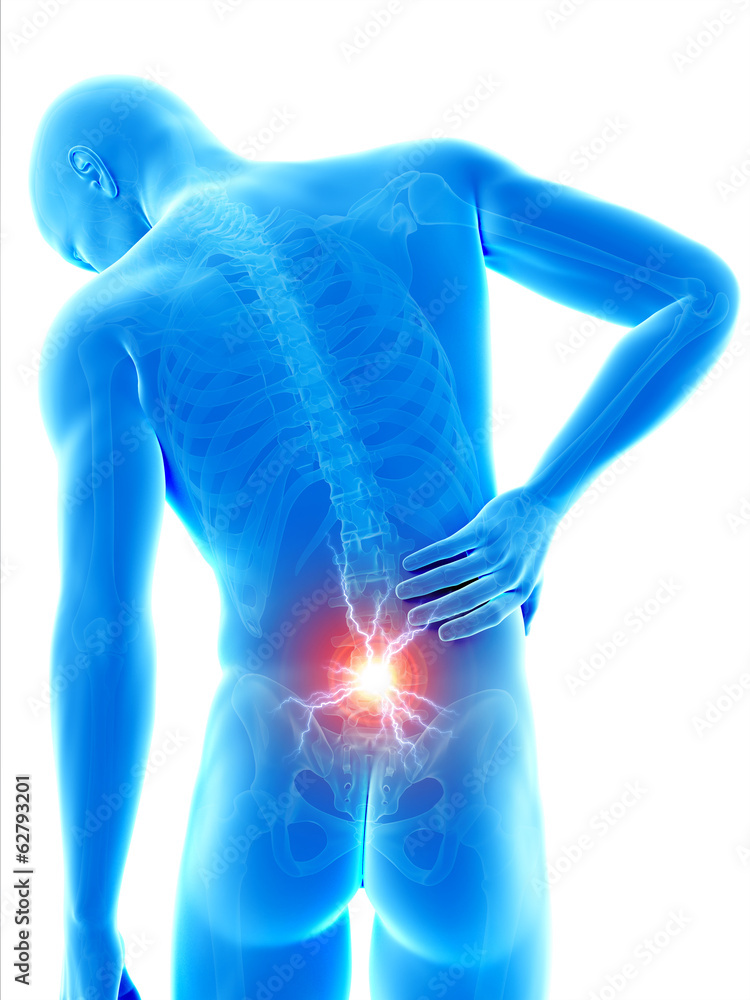 a man having acute pain in the back a man having acute pain in the back