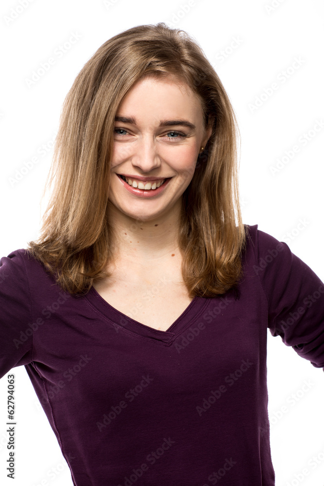 Beautiful vivacious woman with a radiant smile Beautiful vivacious woman with a radiant smile