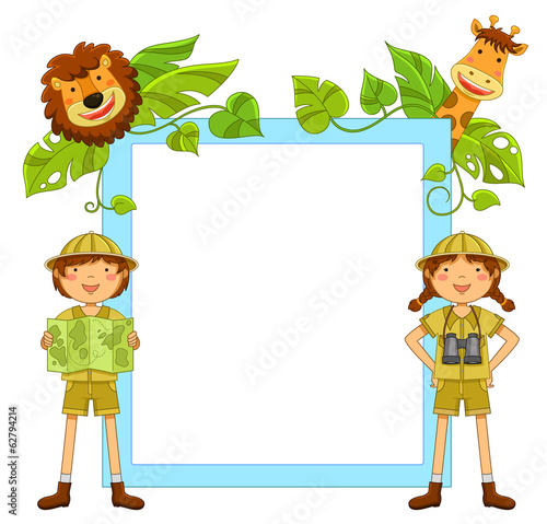 kids exploring the jungle