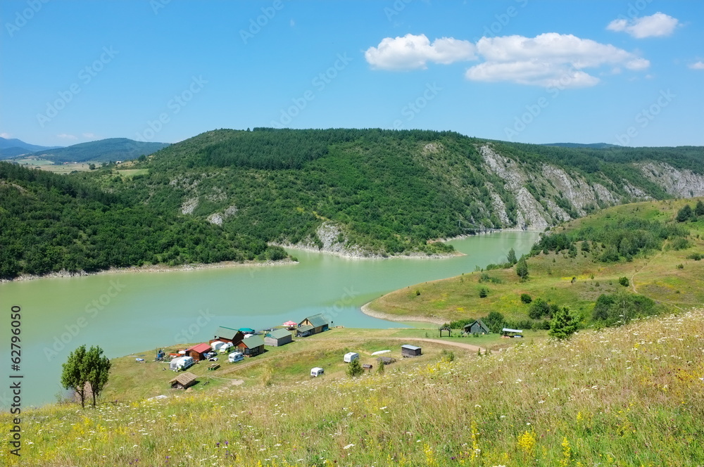 Camping On The Uvac River, Serbia
