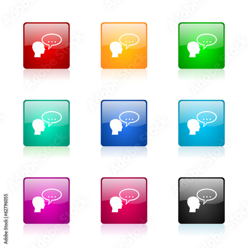 forum icon vector colorful set