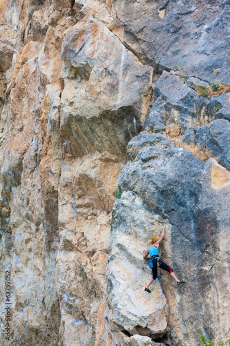 Young female climber