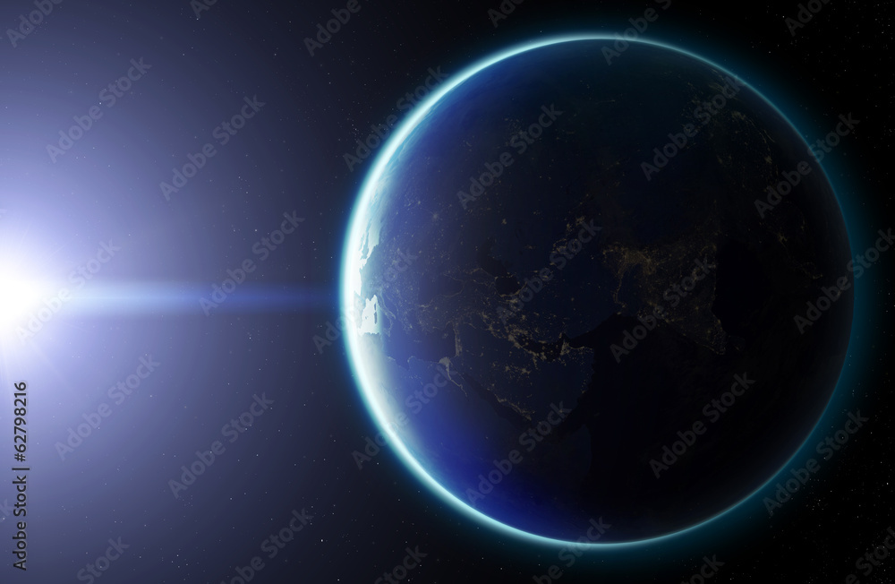 Fototapeta premium 3D Planet Earth. Elements of this image furnished by NASA. Other