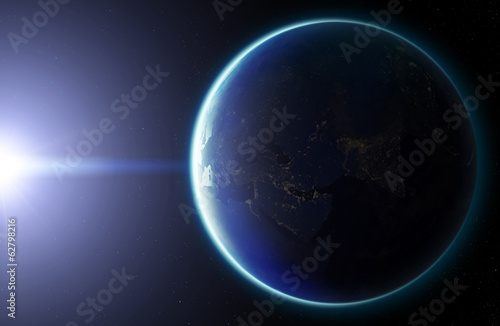 3D Planet Earth. Elements of this image furnished by NASA. Other