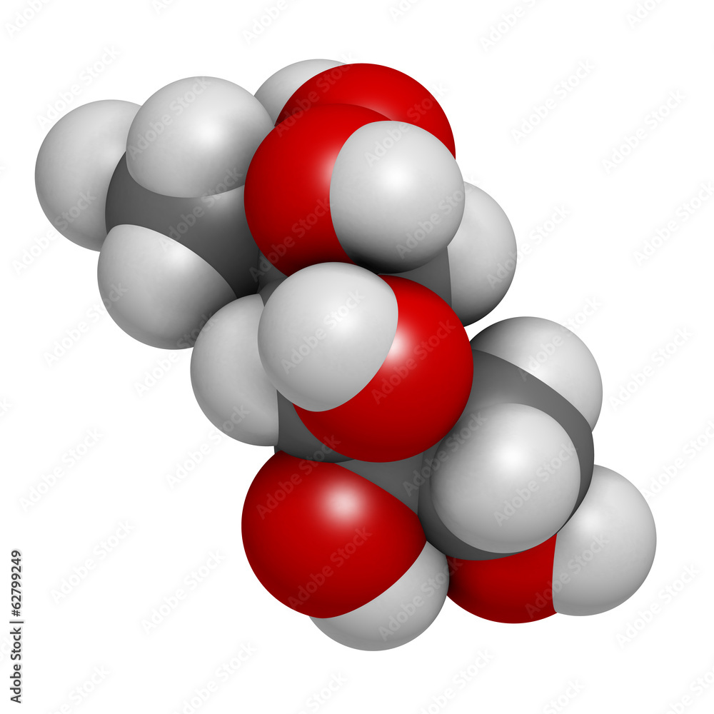 Mannitol (mannite, manna sugar) molecule. Mannitol (mannite, manna sugar) molecule.