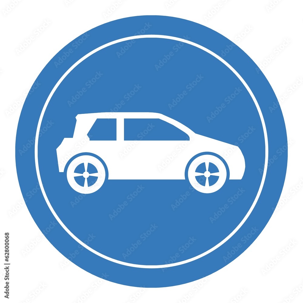 Voiture dans un panneau Voiture dans un panneau