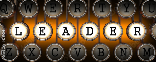фотографія Leader on Old Typewriter's Keys.