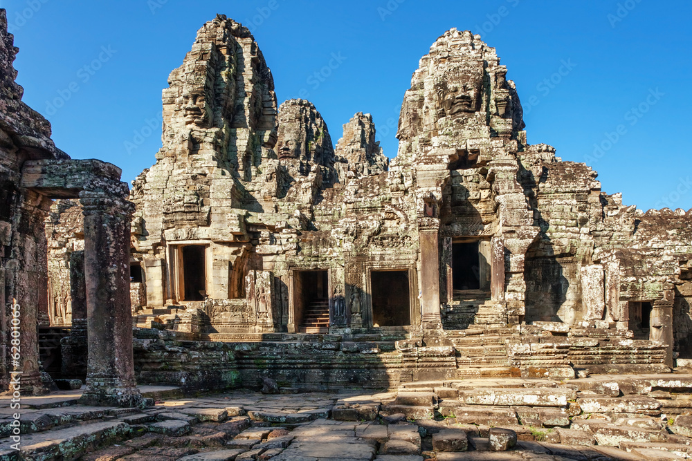 Bayon temple in Angkor Wat complex Bayon temple in Angkor Wat complex