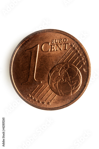 Wallpaper Mural 1 cent euro coin Moneda de uno céntimos de euro Torontodigital.ca