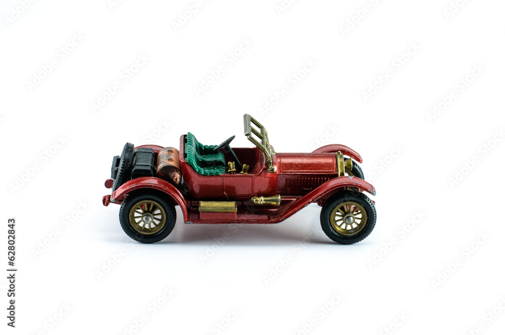 Fototapeta premium toy model car red color