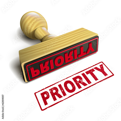 stamp priority with red text on white