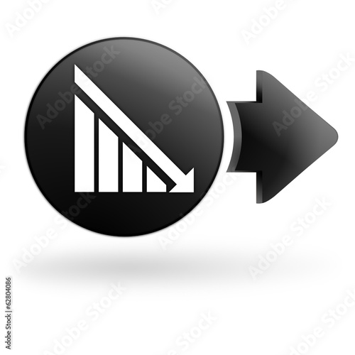 baisse sur bouton noir