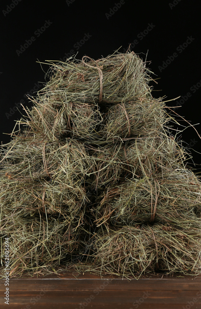 Hay, on dark background Hay, on dark background