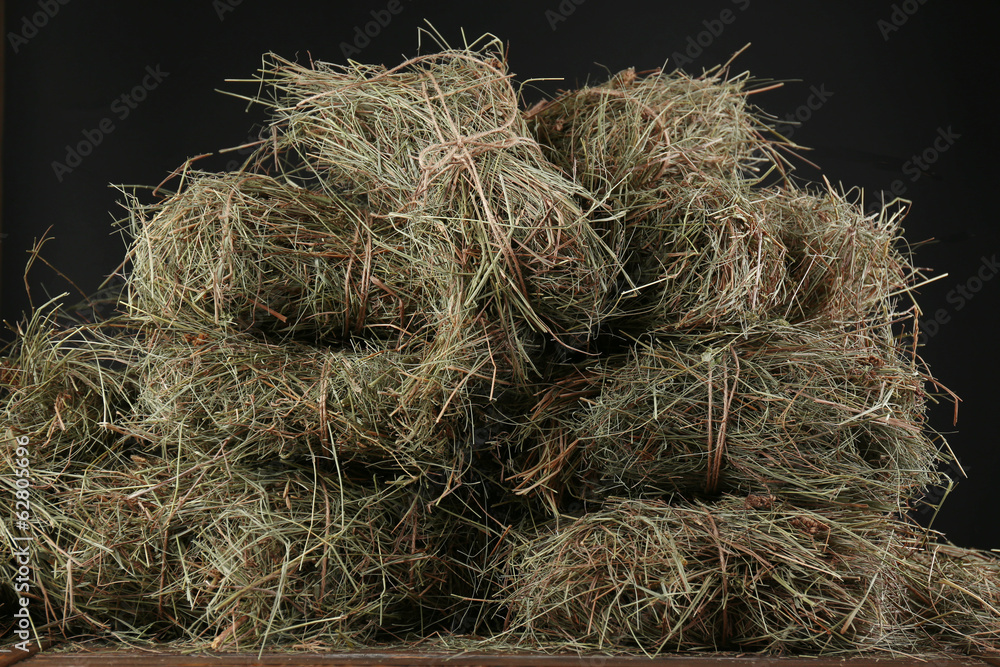 Hay, on dark background Hay, on dark background
