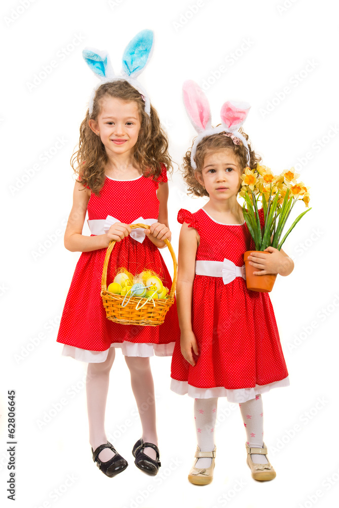 Beautiful sisters in red dresses Beautiful sisters in red dresses