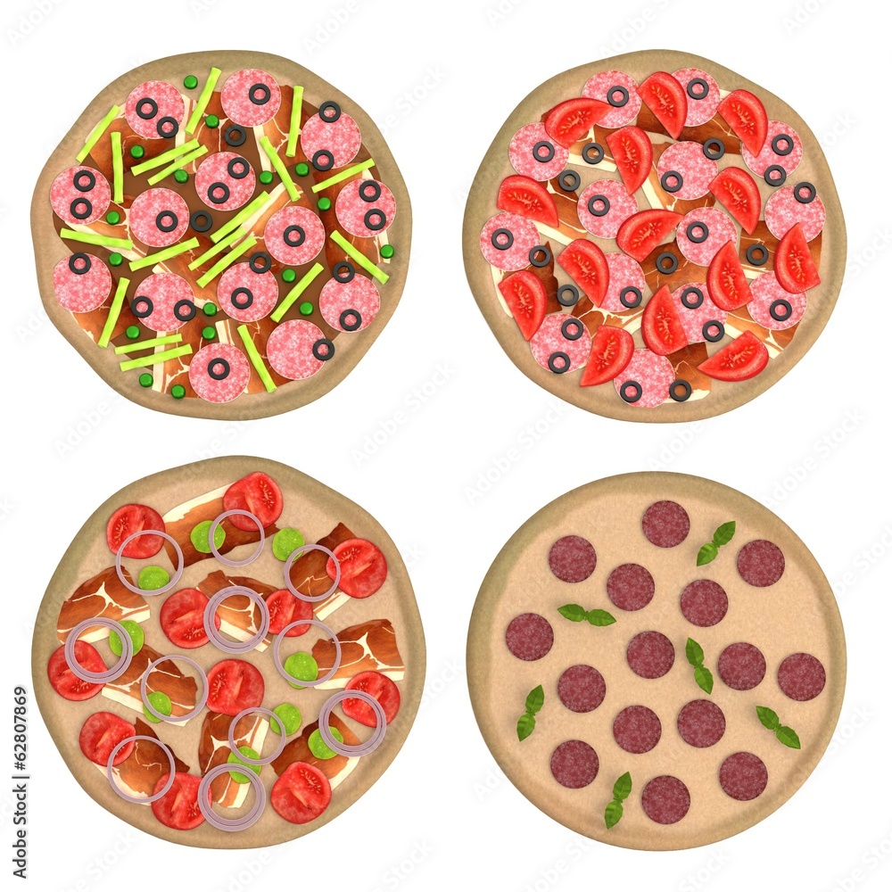 realistic 3d render of pizzas realistic 3d render of pizzas