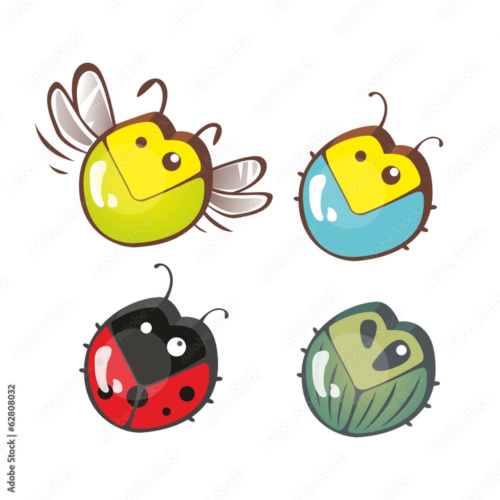 Obraz premium bugs icons
