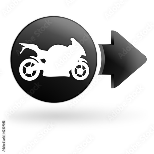 moto sur bouton noir