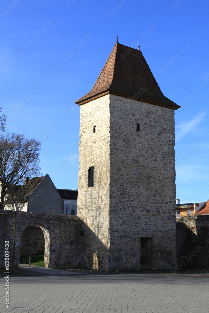 Turm der Stadtmauer in der Salzstadt Staßfurt