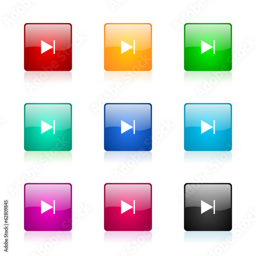 next vector icons colorful set