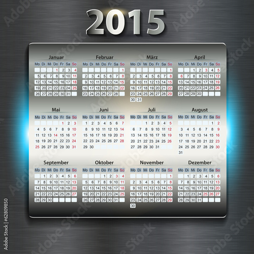 Kalender 2015 metallic