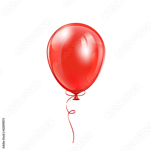 Red balloon with bow