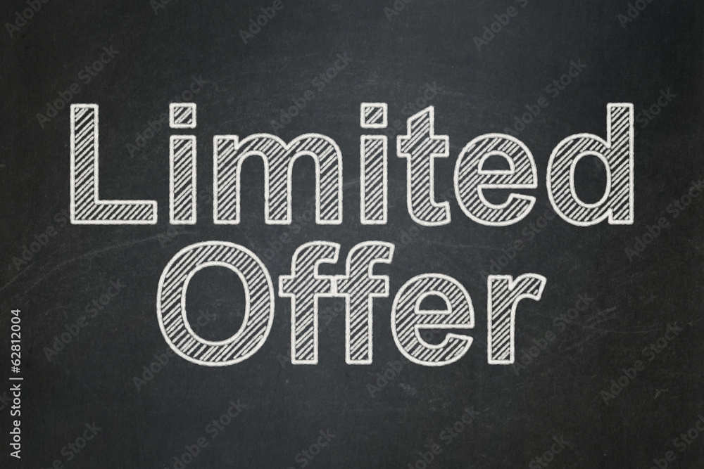 Obraz premium Finance concept: Limited Offer on chalkboard background