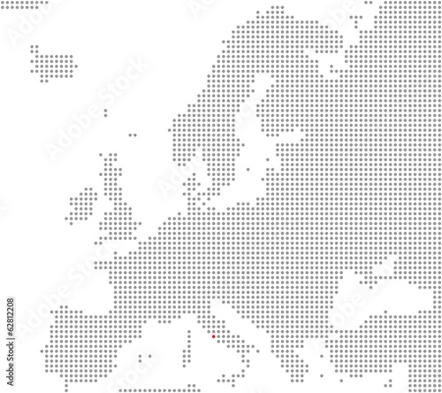 Pixelkarte Europa: Rom liegt hier