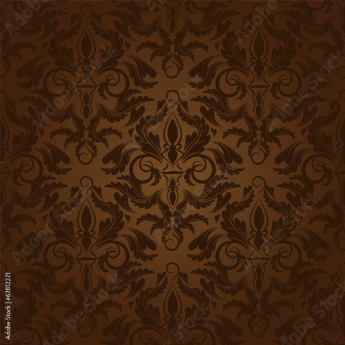 damask pattern. vector seamless wallpaper. flower background