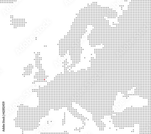 Pixelkarte Europa: London liegt hier