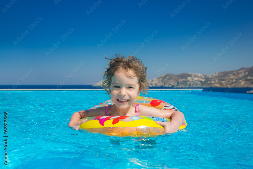 Child in swimming pool