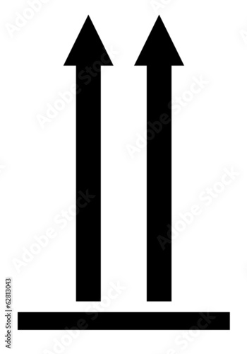 Double flèche haut du colis
