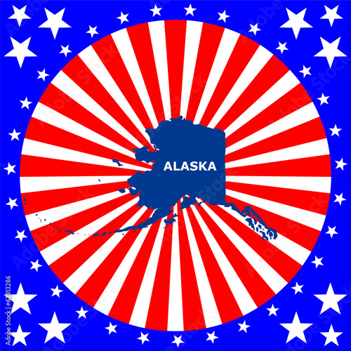 Map of the U.S. state of Alaska