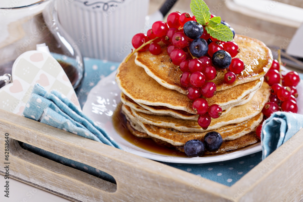 Vegan pancakes with mixed berries Vegan pancakes with mixed berries